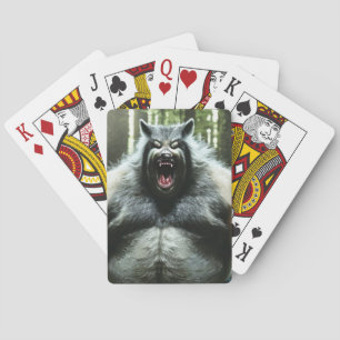 Werewolf que participó en cartas de juego de Póque