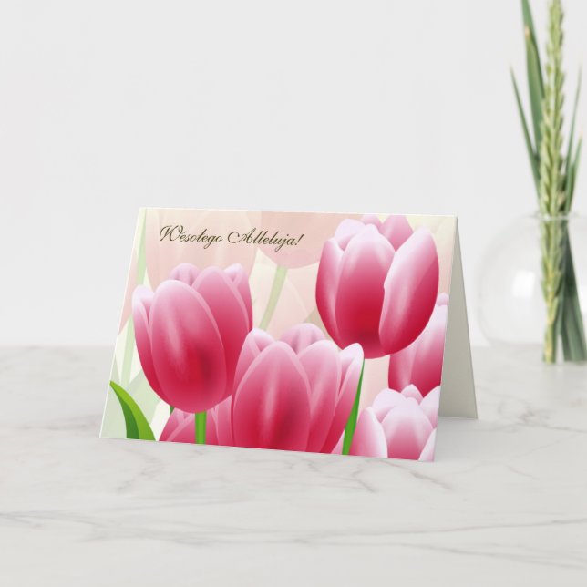 Wesołego Alleluja. Tarjetas de Pascua en polaco (Anverso)