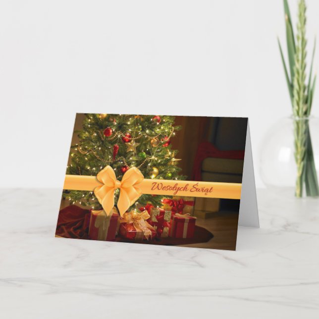 Wesolych Swiat - tarjeta de las Felices Navidad (Anverso)