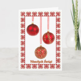 Wesolych Swiat - tarjeta de las Felices Navidad