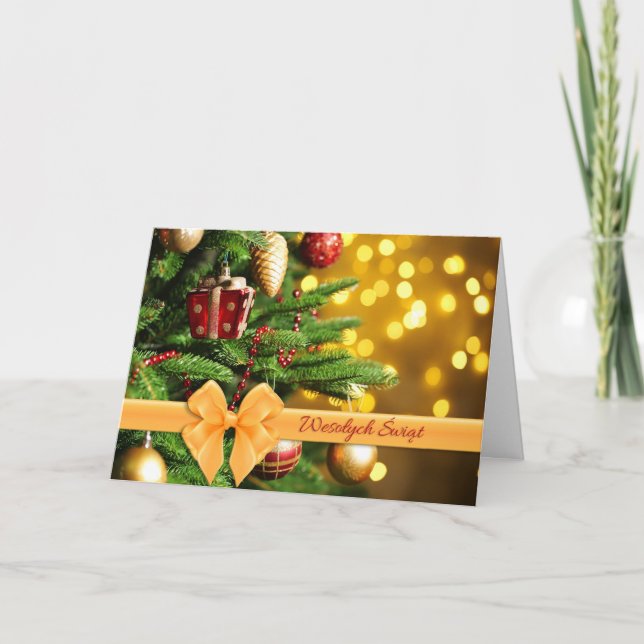 Wesolych Swiat - tarjeta de las Felices Navidad (Anverso)