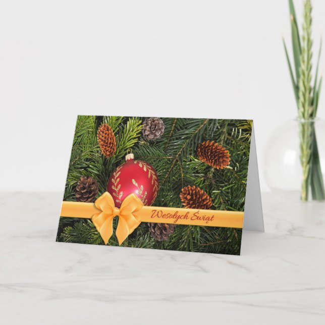 Wesolych Swiat - tarjeta de las Felices Navidad (Anverso)