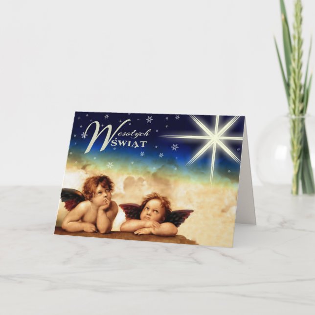 Wesołych Świąt. Tarjeta de navidades en polaco (Anverso)