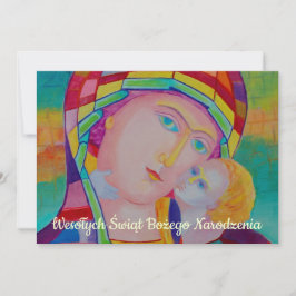 Wesołych świąt Tarjeta de Navidades religiosos en