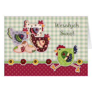 Wesołych Świąt. Tarjeta de Pascua en polaco