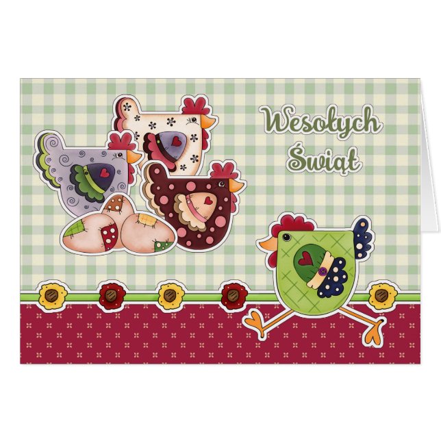 Wesołych Świąt. Tarjeta de Pascua en polaco (Anverso (Horizontal))