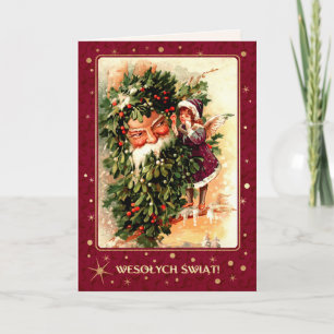 Wesołych Świąt. Tarjetas de navidad en polaco
