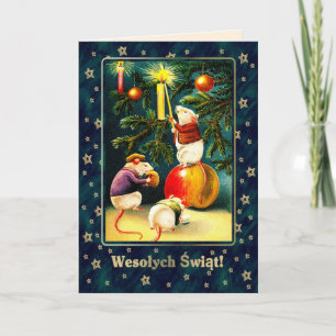 Wesołych Świąt. Tarjetas de navidad en polaco