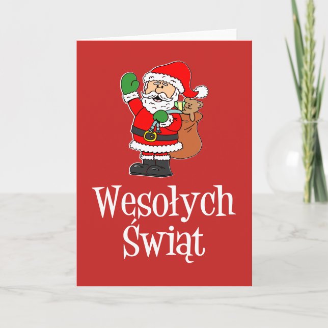Wesolych Swift Polaco Feliz Navidad Santa (Anverso)
