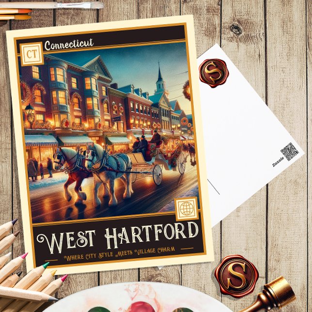 West Hartford, Connecticut | Postal de época (Subido por el creador)