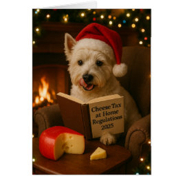 West Highland Terrier 'Cheese Tax' Christmas card