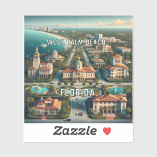 West Palm Beach Florida Pegatina de vinilo de 3 pu