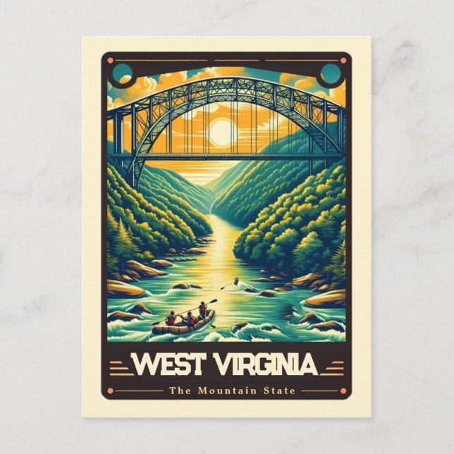 West Virginia | Postal de cosecha de espíritus pat (Anverso)