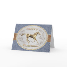 Western Belt Buckle Gold Horse Feliz Navidad