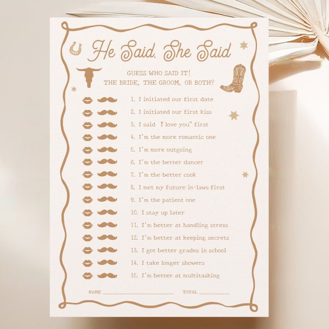 Western Brillante Shower Dijo Que Dijo Tarjeta De  (Subido por el creador)