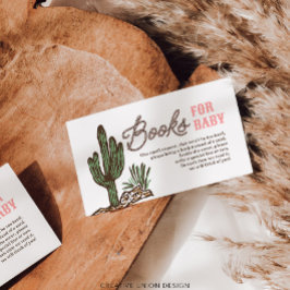 Western Cowgirl Books para la tarjeta Baby Shower