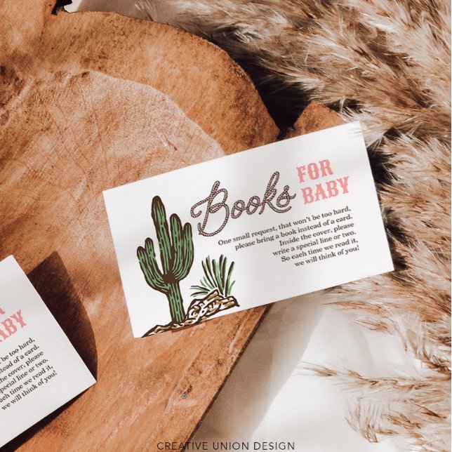 Western Cowgirl Books para la tarjeta Baby Shower (Subido por el creador)