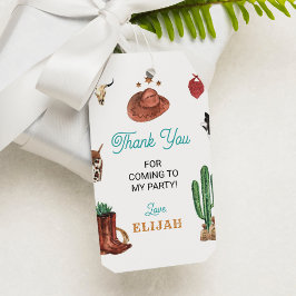 Western Rodeo Cowboy Cumpleaños etiqueta de agrade