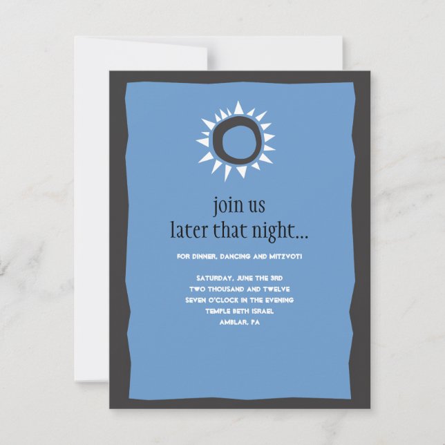 Western Wall Israel Bar Bat Mitzvah tarjeta fiesta (Anverso)