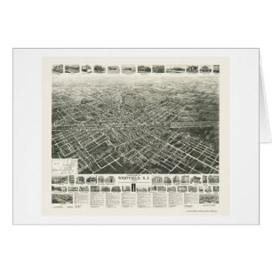 Westfield, mapa panorámico de NJ - 1929