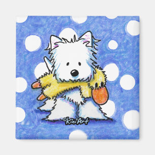 Westie Con Imán De Pato De Juguete