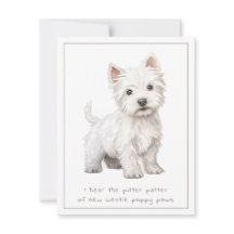 Westie Dog Nueva tarjeta de felicitaciones para ca