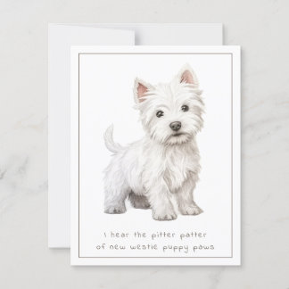 Westie Dog Nueva tarjeta de felicitaciones para ca