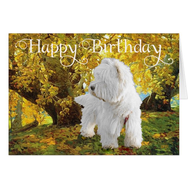 Westie en Golden Woods (Anverso (Horizontal))
