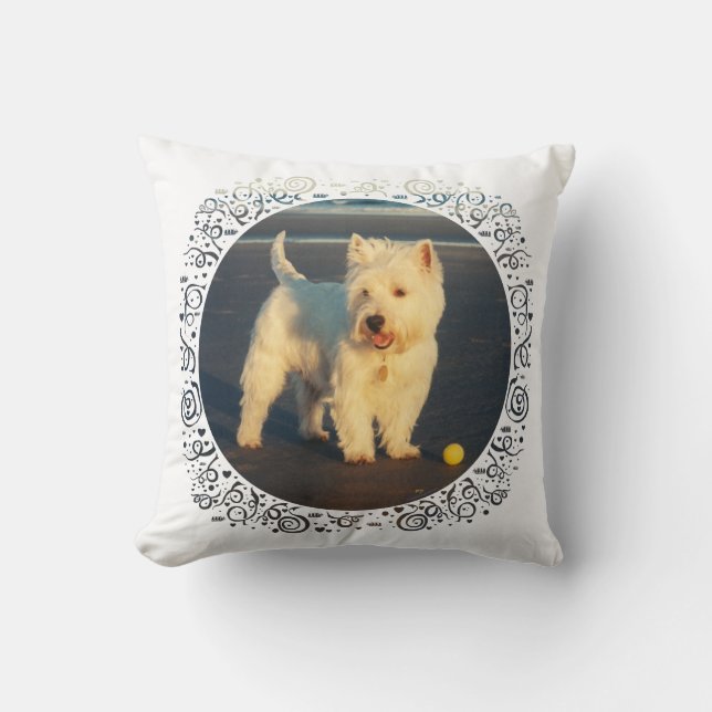 Westie en la ALMOHADA del océano (Anverso)