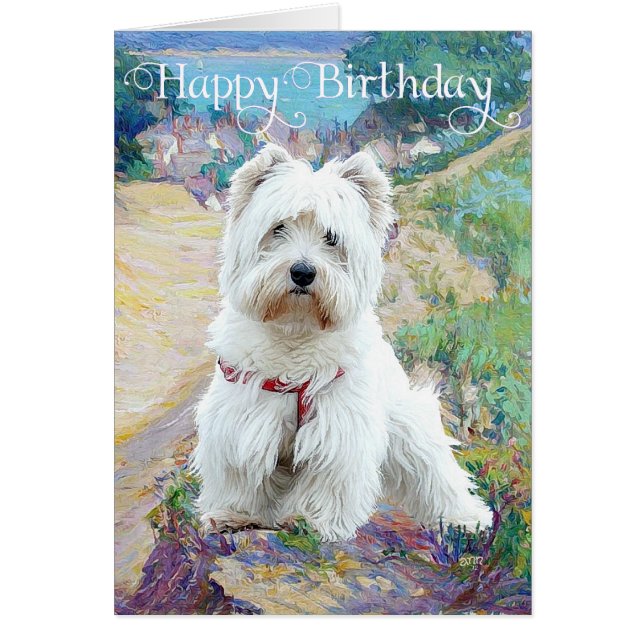 Westie en la costa (Frente)