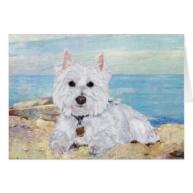 Westie en la Playa (Anverso (Horizontal))