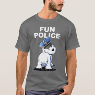 Westie FUN POLICE Camisa Oscura