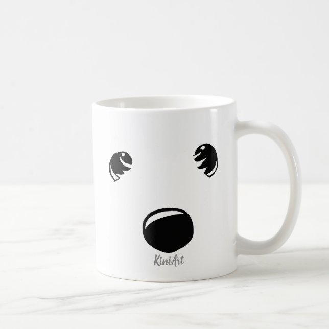 Westie hace frente a la taza (Derecha)