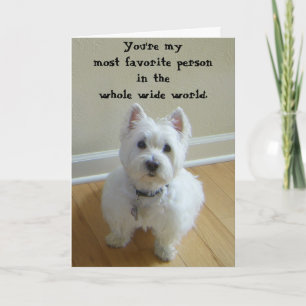 Westie la mayoría de la tarjeta de felicitación