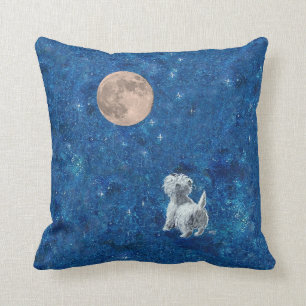 Westie Moon ALMOHADA