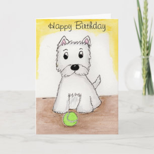 Westie Nacimiento Amigo de la tarjeta de arte espo