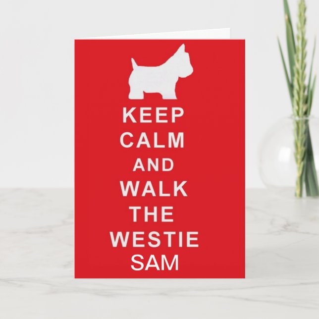 WESTIE PERSONALIZADA tarjeta de cumpleaños Keep Ca (Anverso)