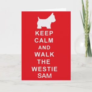 WESTIE PERSONALIZADA tarjeta de cumpleaños Keep Ca