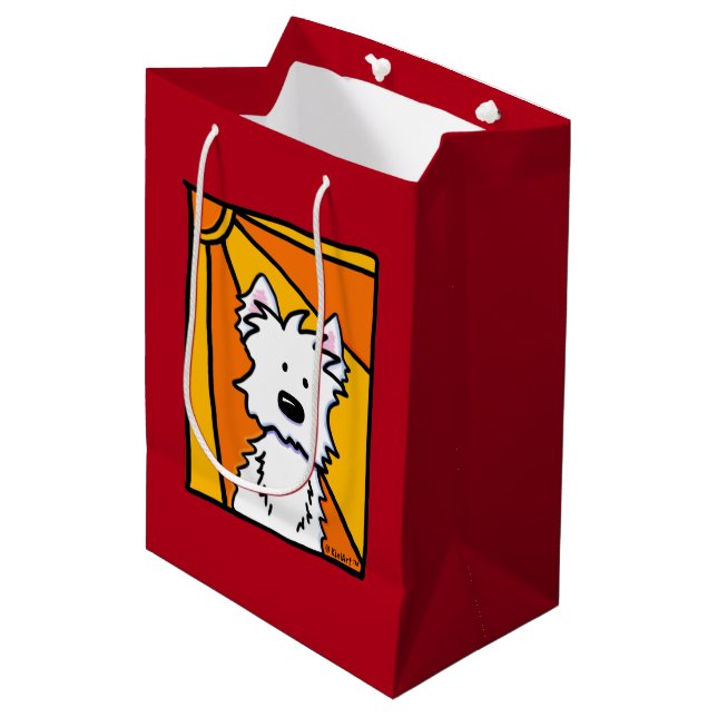 Westie Sunshine KiniArt Bolsa de regalo (Angulo Anverso)