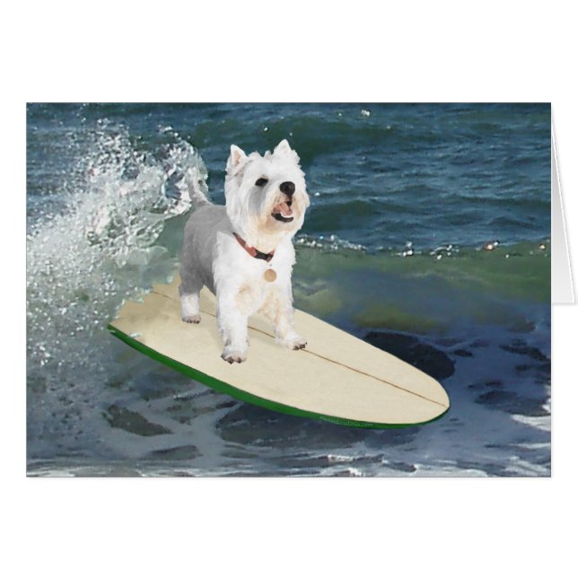 Westie Surfer (Anverso (Horizontal))