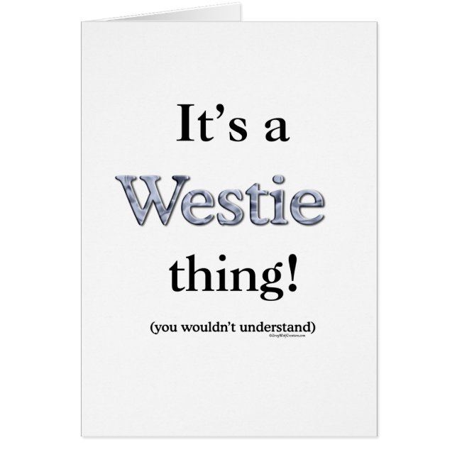 Westie Thing (Frente)