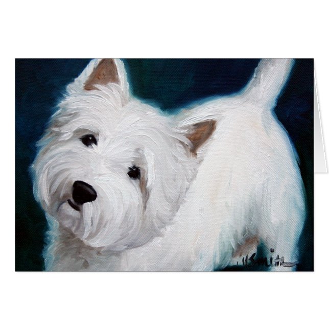Westie West Highland Terrier Dog Card (Anverso (Horizontal))