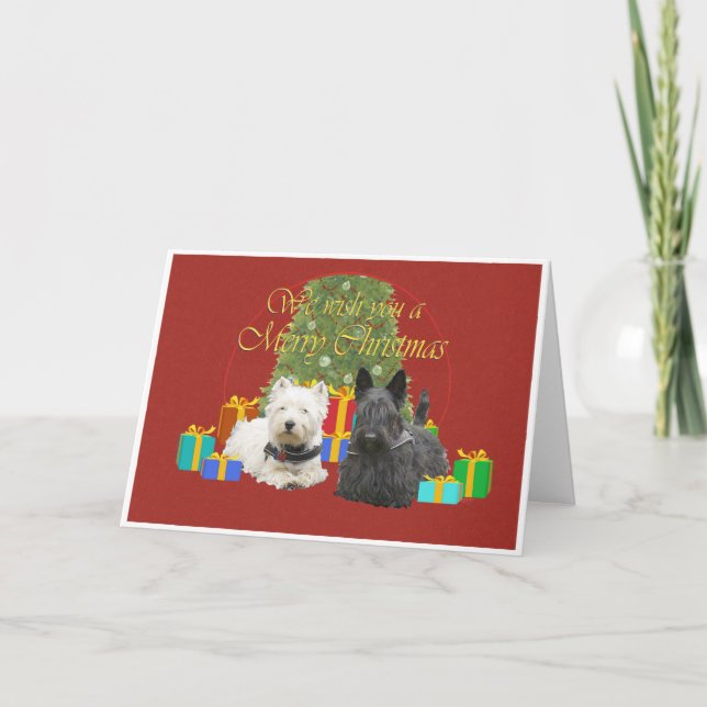 Westie y Scottie Feliz Navidad (Anverso)