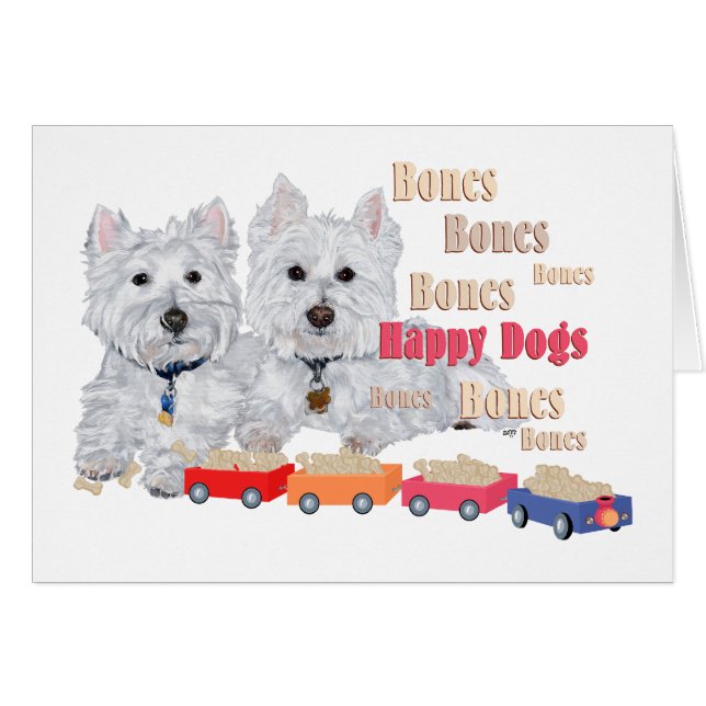 Westies Con Tren de Huesos (Anverso (Horizontal))