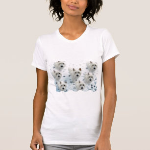 ¡Westies en la camiseta de la diversión de la