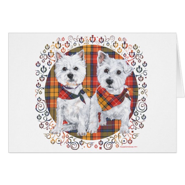 Westies en Tartán (Anverso (Horizontal))