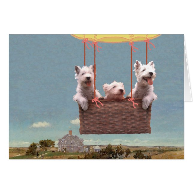 Westies en un globo (Anverso (Horizontal))
