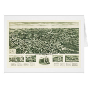 Westwood, mapa panorámico de NJ - 1924