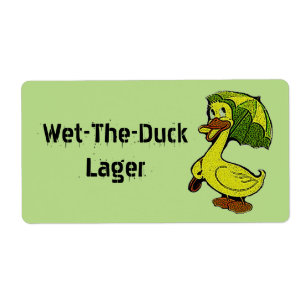 Wet The Duck Wet-the-duck Beer Etiquetas de Regalo