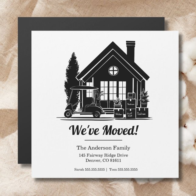 We've Moved! Golf Cart Parked at House Silhouette (Subido por el creador)